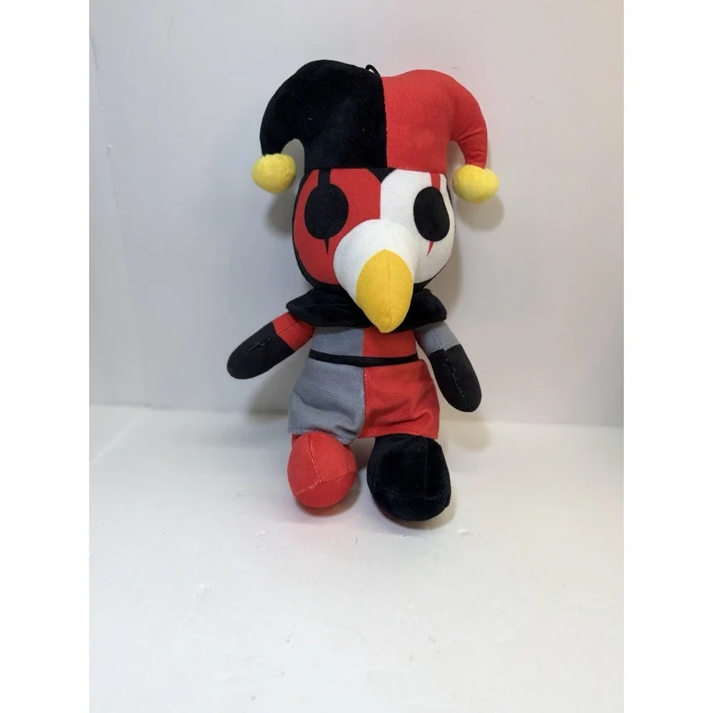 Plague Doctor Jester Red Black Plush Doll 8